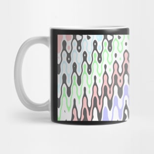 Vertical waves, irregular shapes in soft colors Mug